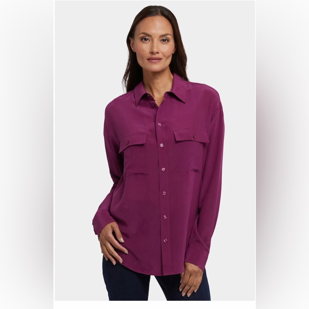 NYDJ silk blouse size L.  NWT